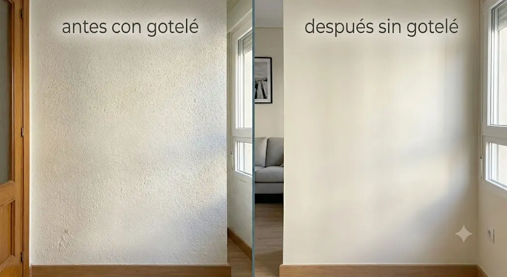 como quitar el gotele de la pared