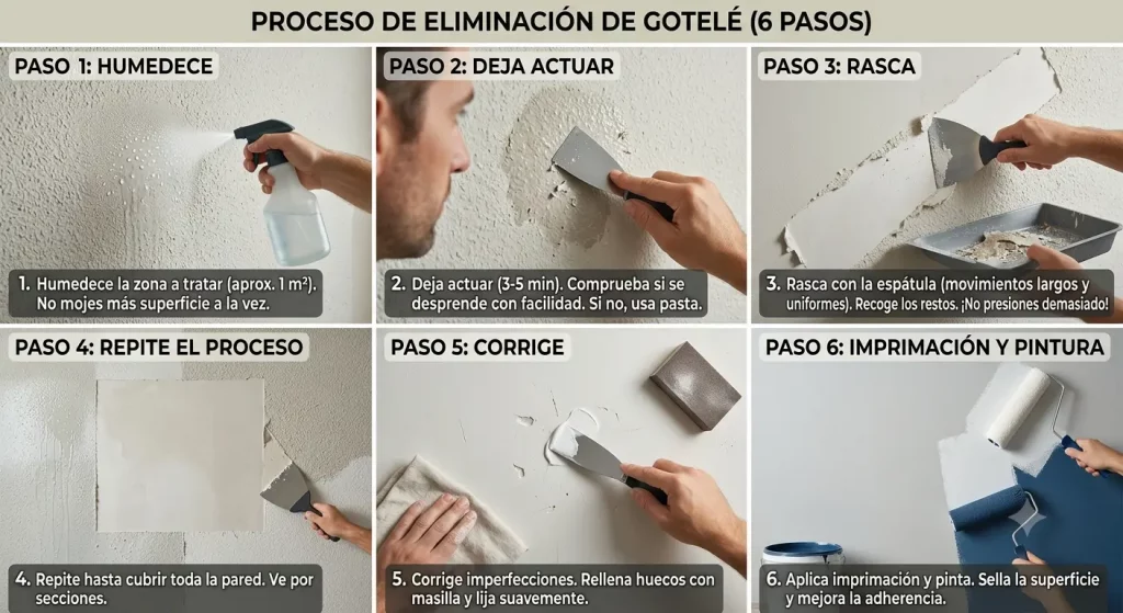 como quitar el gotelé sin mucho esfuerzo